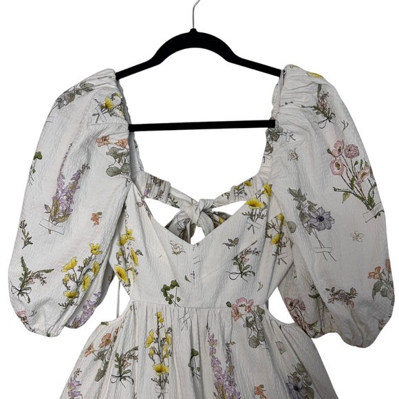ZIMMERMANN Jeannie Blooming Floral Cut-out Open Back Fit & Flare Mini Dress - Picture 7 of 11